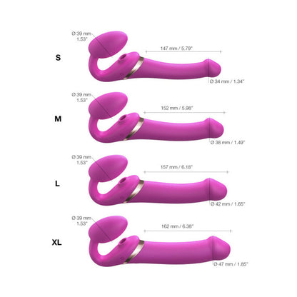 Strap-On-Me Multi Orgasm Bendable Strapless Strap-On - Fuchsia - Medium