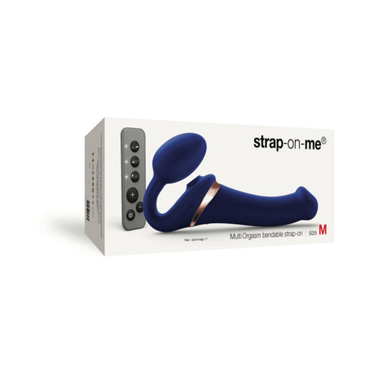 Strap-On-Me Multi Orgasm Bendable Strapless Strap-On – Night Blue, Medium
