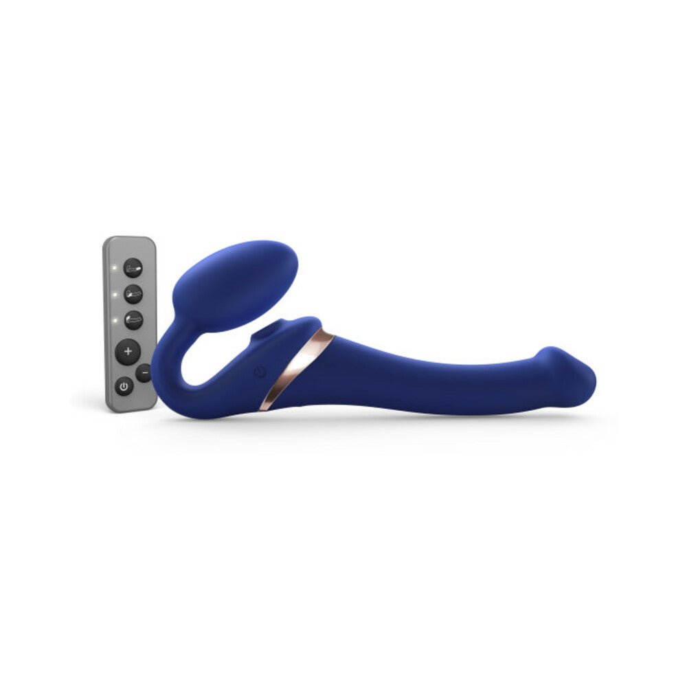 Lovely Planet Multi Orgasm Bendable Strapless Strap-On – Night Blue – Small