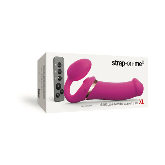 Strap-On-Me Multi Orgasm Rechargeable Strapless Strap-On – Fuchsia, XL