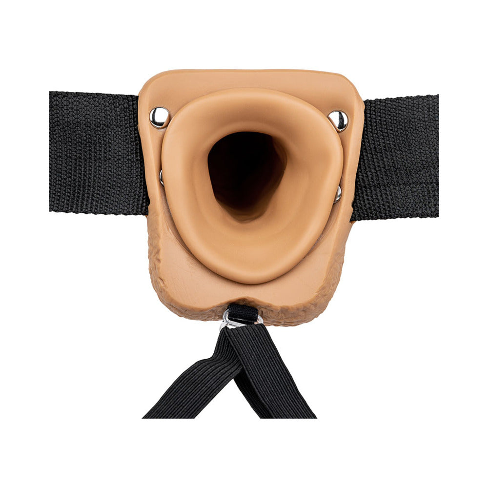 RealRock Hollow Strap-On with Balls – Tan