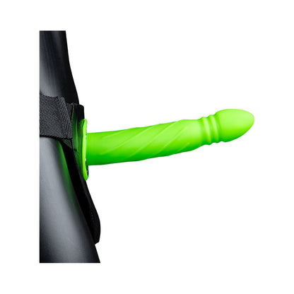 Ouch! Twisted Hollow Strap-On – Neon Green – Adjustable