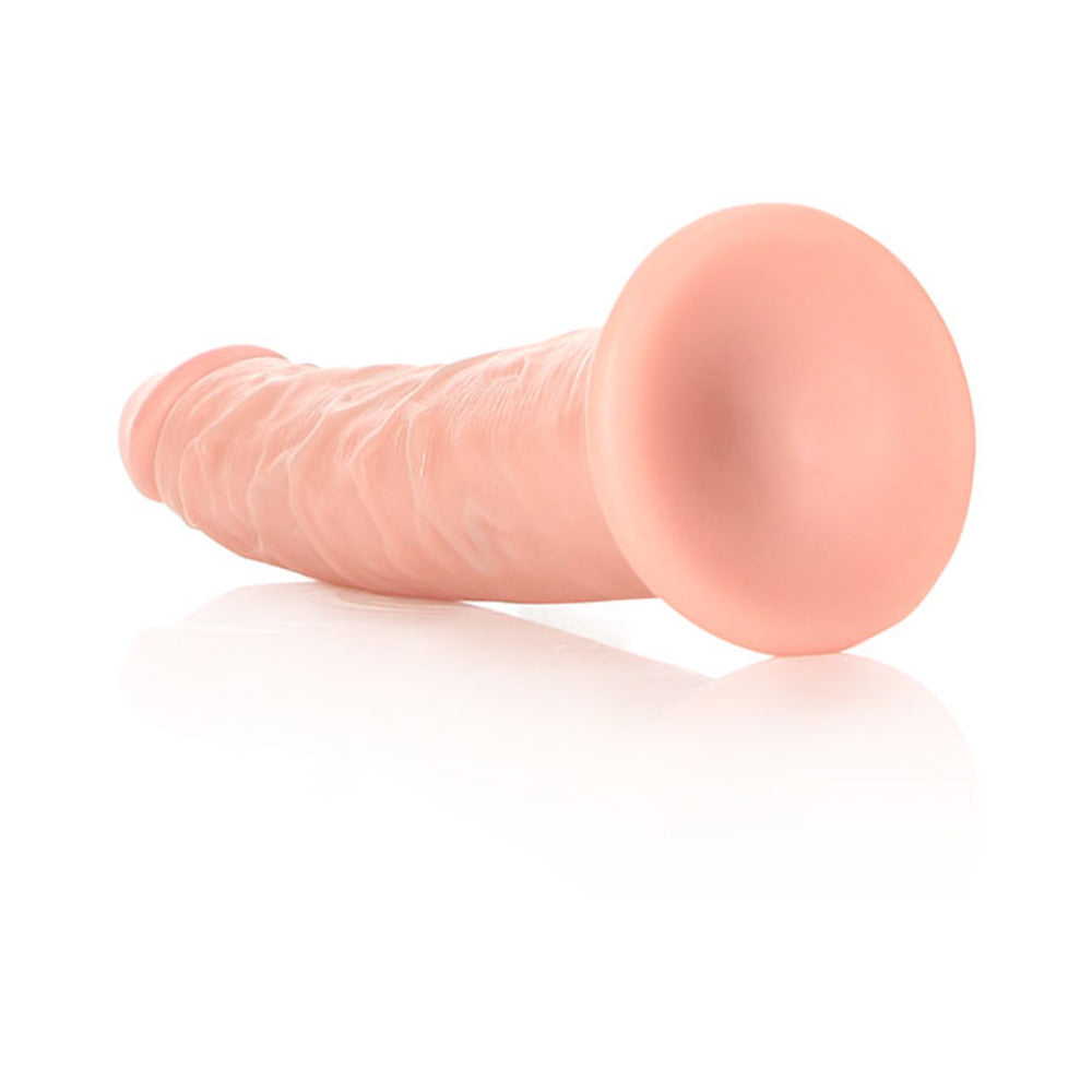 RealRock 6 in. Slim Dildo with Suction Cup – Beige