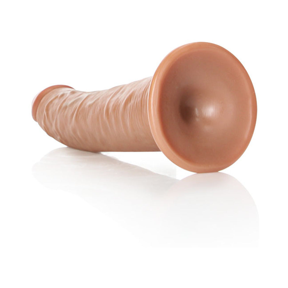 RealRock Realistic 8 in. Slim Dildo with Suction Cup - Tan