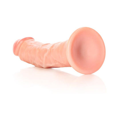 RealRock 8 in. Curved Dildo with Suction Cup – Beige