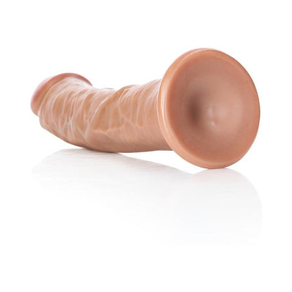 RealRock Realistic 8 in. Curved Dildo with Suction Cup – Tan