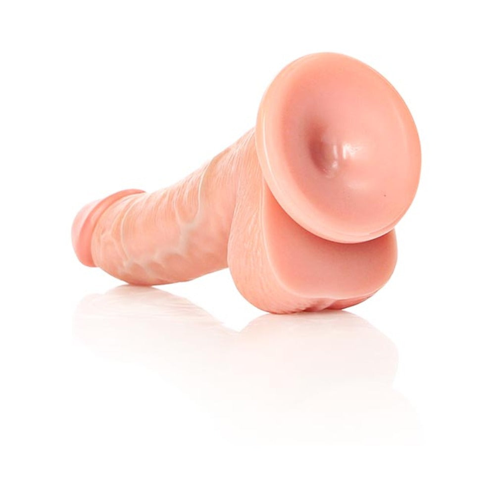 RealRock 6 in. Curved Dildo with Suction Cup - Vanilla