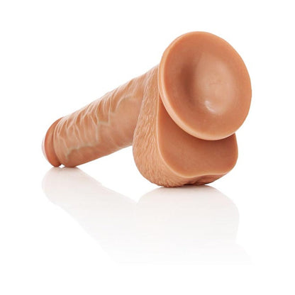 RealRock 10 in. Straight Dildo with Suction Cup – Tan
