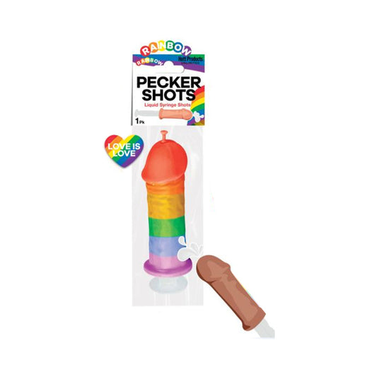 Hott Products Pecker Shot Syringe – Rainbow Color