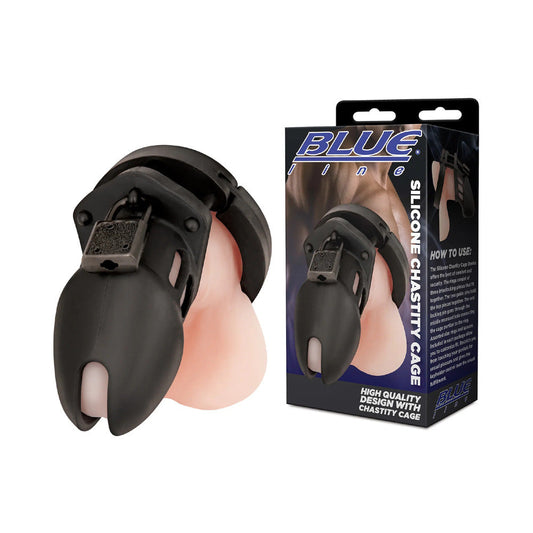 Electric Eel Silicone Chastity Cage Device – Black, Beginner Friendly