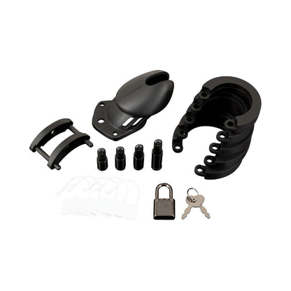Electric Eel Silicone Chastity Cage Device – Black, Beginner Friendly