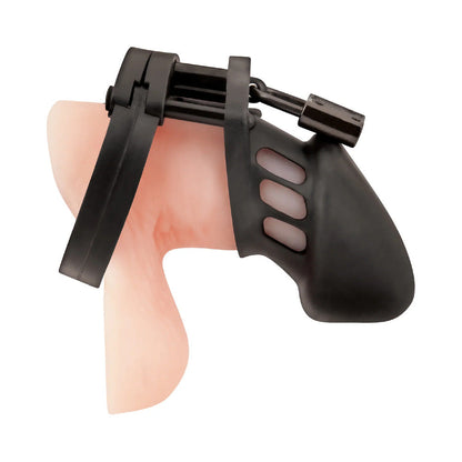 Electric Eel Silicone Chastity Cage Device – Black, Beginner Friendly