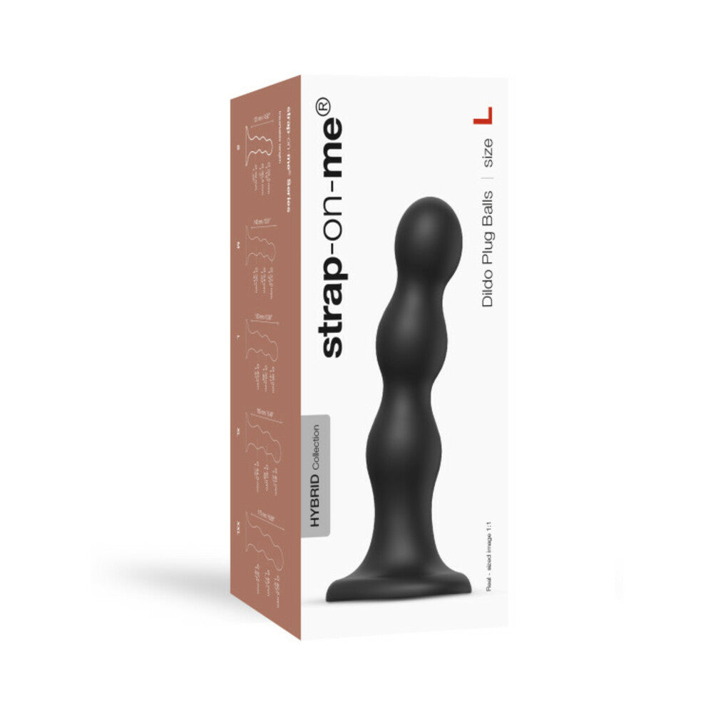 Lovely Planet Hybrid Collection Silicone Dildo Plug Balls – Black – Large