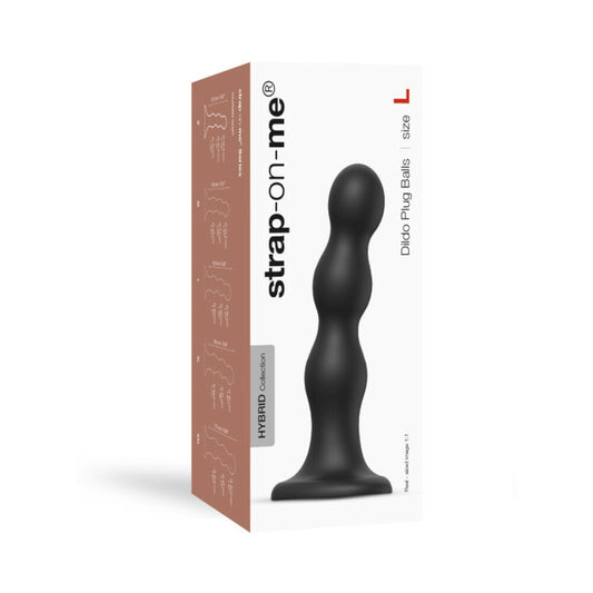 Lovely Planet Hybrid Collection Silicone Dildo Plug Balls – Black – Large