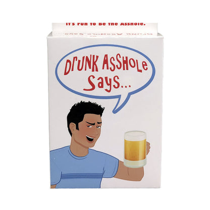 Drunk Asshole Says Game – Drinking Game with 52 Cards and 8 Scratch-Off Tickets – White