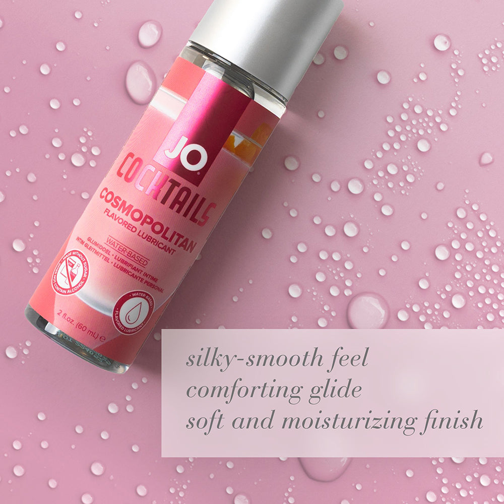 JO Cocktails Cosmopolitan Flavored Water-Based Lubricant 2 oz – Hot Pink