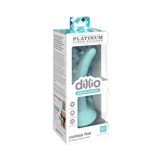Dillio Platinum Collection Curious Five Silicone Dildo – Teal
