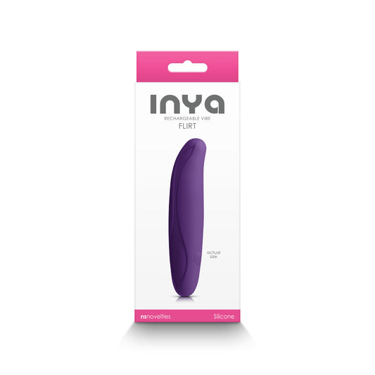 INYA Flirt Rechargeable Vibe – Dark Purple – Flexible and Bendable Vibrator