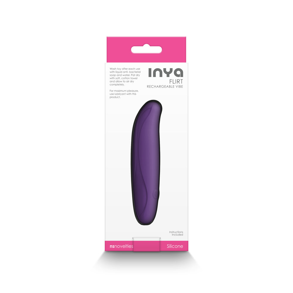 INYA Flirt Rechargeable Vibe – Dark Purple – Flexible and Bendable Vibrator