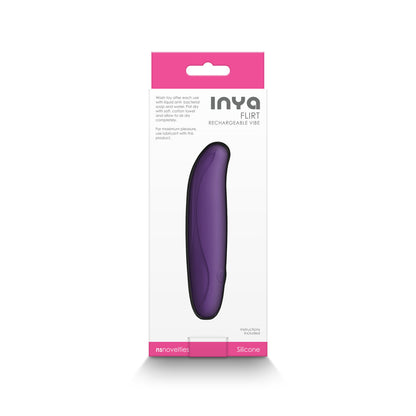 INYA Flirt Rechargeable Vibe – Dark Purple – Flexible and Bendable Vibrator
