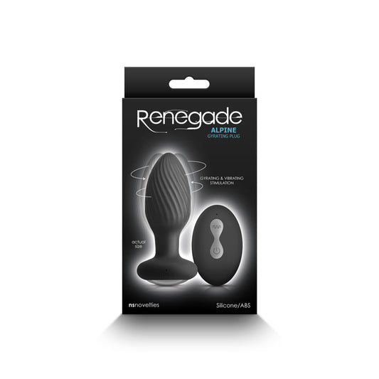 Renegade Alpine Gyrating Plug – Black – Rechargeable Butt Plug
