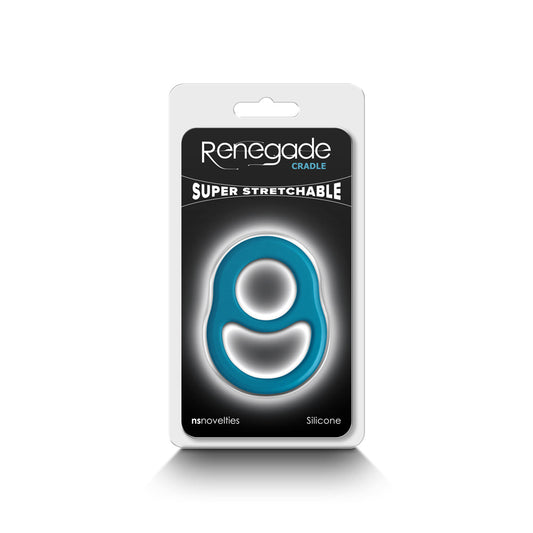 NS Novelties Renegade Cradle Ring – Teal – Stretchy Silicone Design