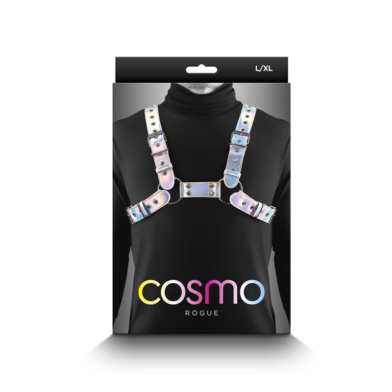 NS Novelties Cosmo Harness Rogue Chest Harness – L/XL – Rainbow