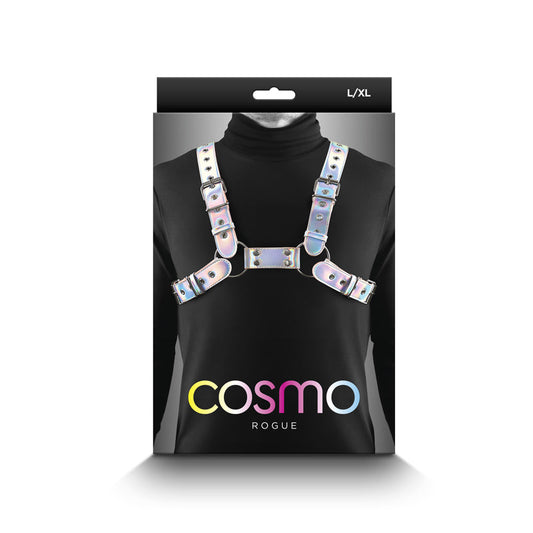 NS Novelties Cosmo Harness Rogue Chest Harness – L/XL – Rainbow