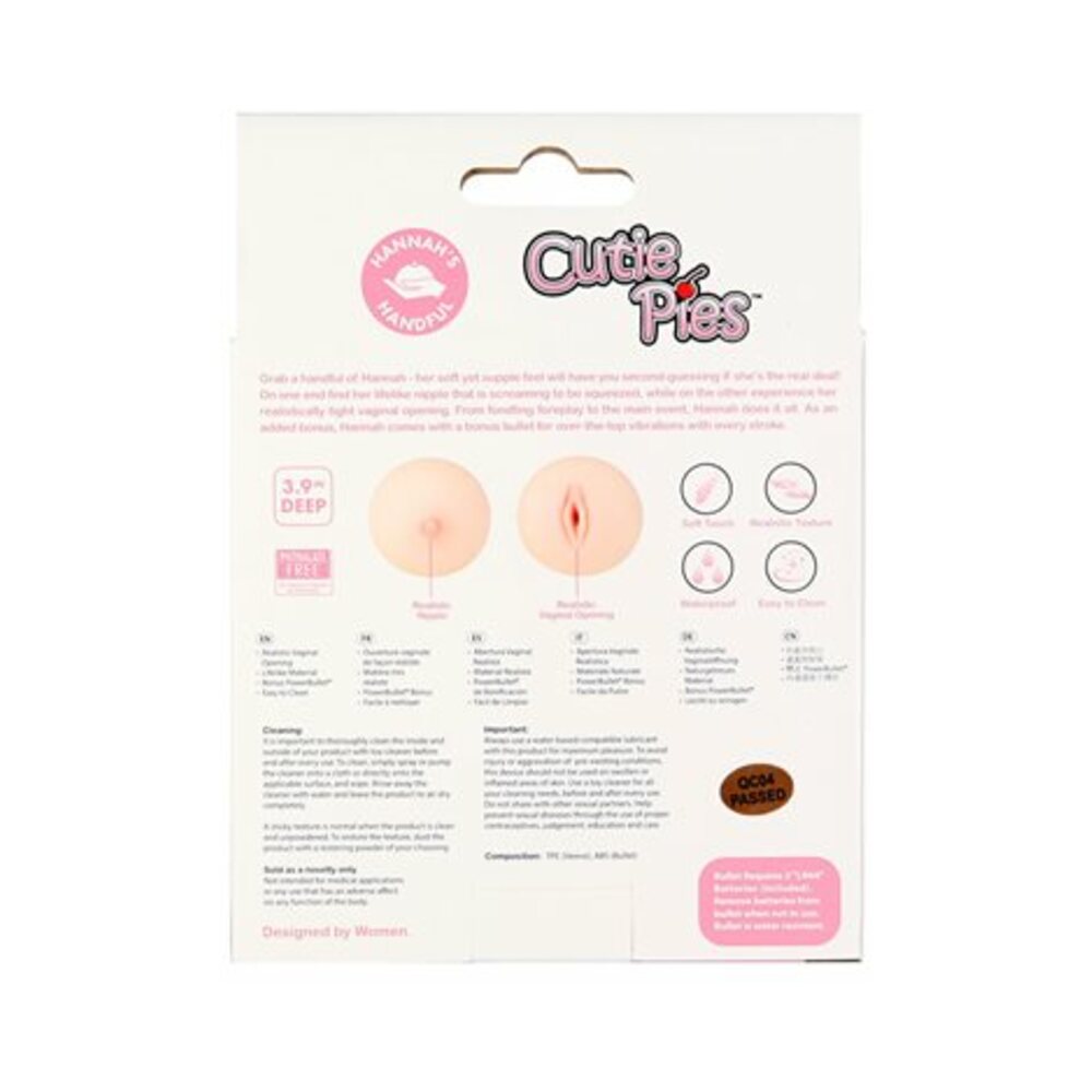 CutiePies Hannah's Handful Boobie Stroker – Beige