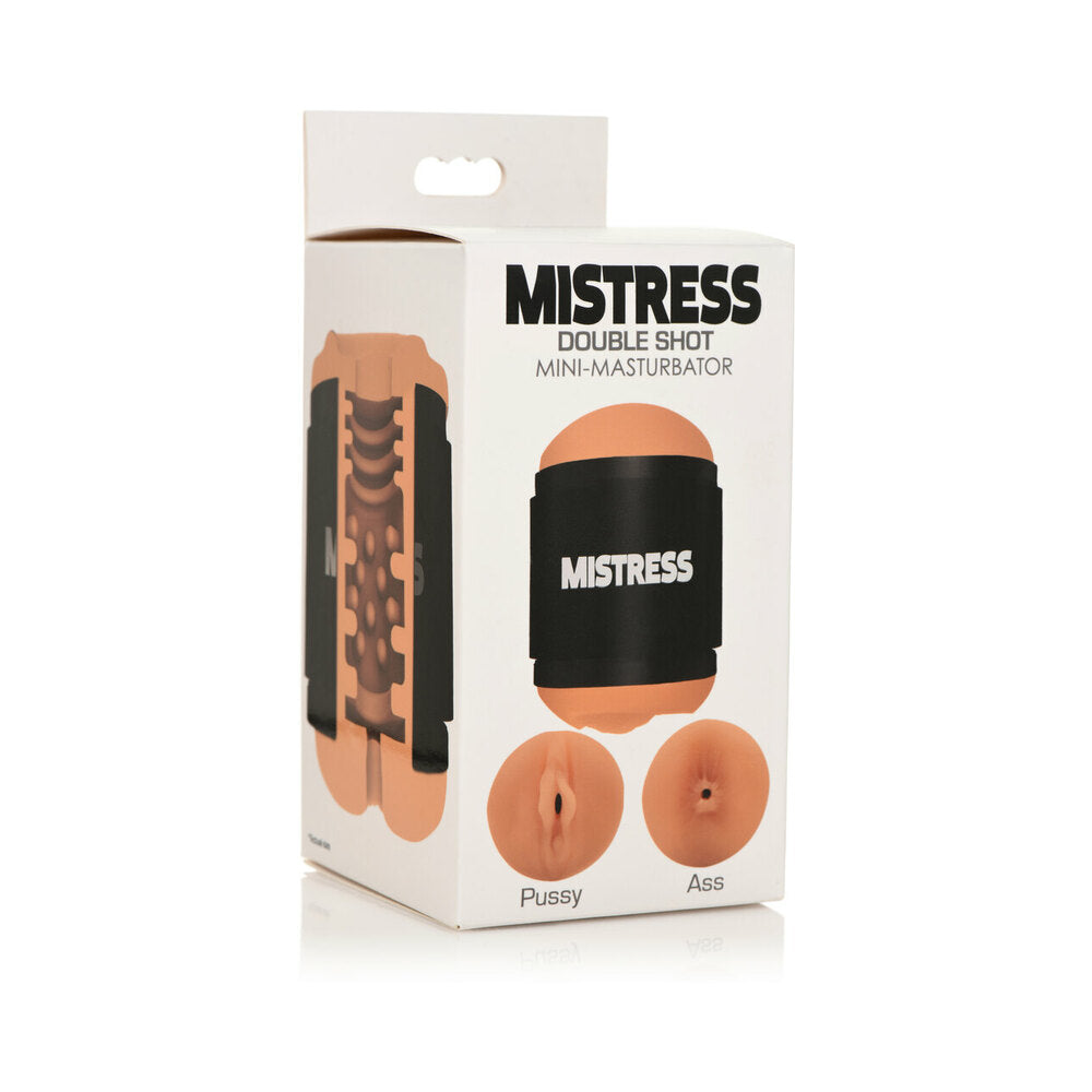 Curve Toys Mistress Double Shot Mini Masturbator – Tan