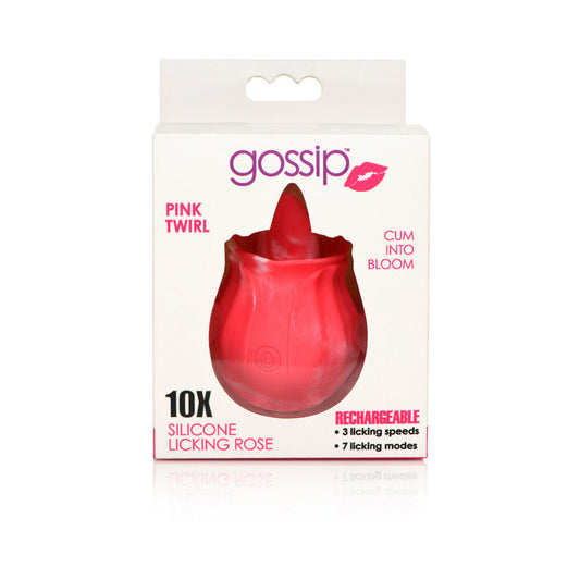 Curve Toys Gossip Rechargeable Silicone Licking Vibrator – Hot Pink