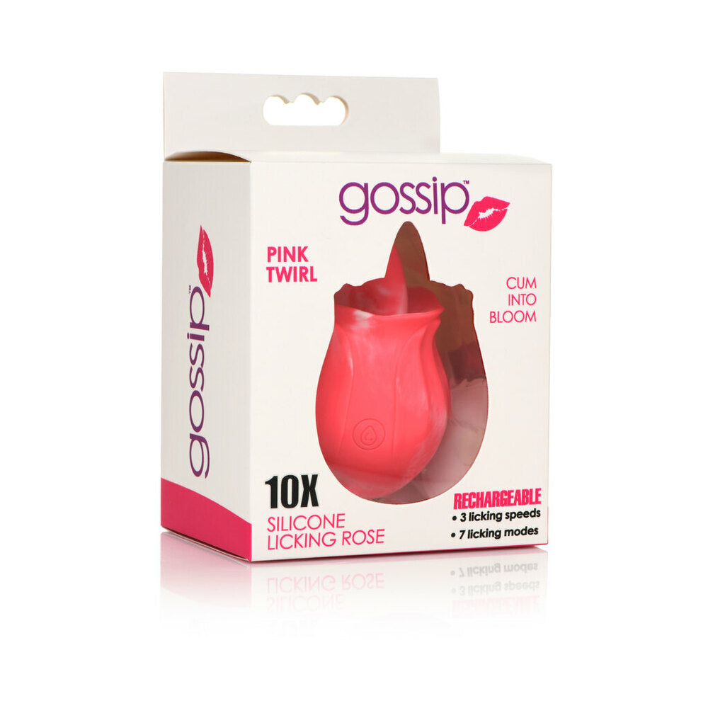 Curve Toys Gossip Rechargeable Silicone Licking Vibrator – Hot Pink
