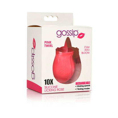 Curve Toys Gossip Rechargeable Silicone Licking Vibrator – Hot Pink