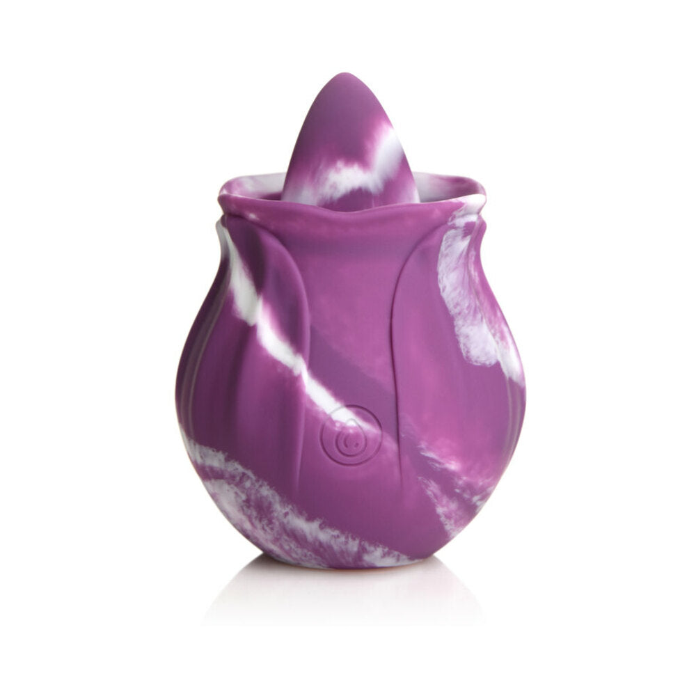 Curve Toys Gossip Cum Into Bloom Rechargeable Licking Vibrator – Purple Twirl