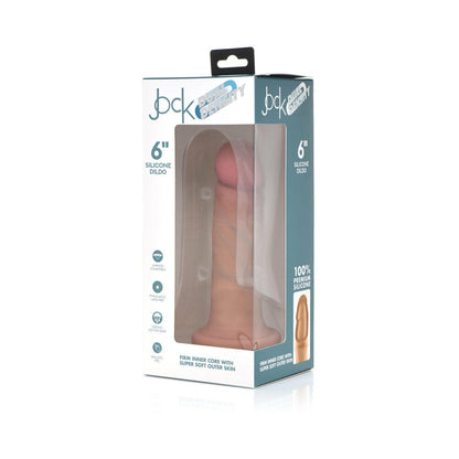 Curve Toys Jock Dual Density Silicone Dildo with Suction Cup – Vanilla