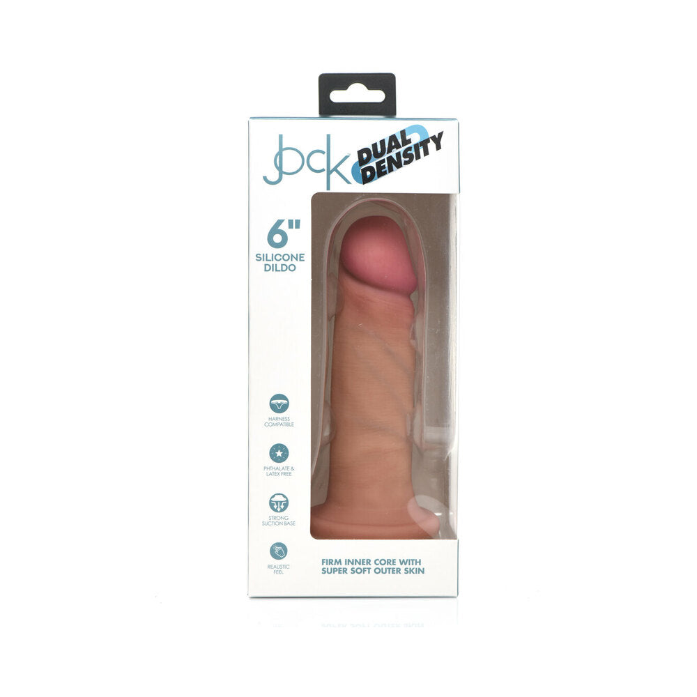 Curve Toys Jock Dual Density Silicone Dildo with Suction Cup – Vanilla