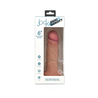 Curve Toys Jock Dual Density Silicone Dildo with Suction Cup – Vanilla