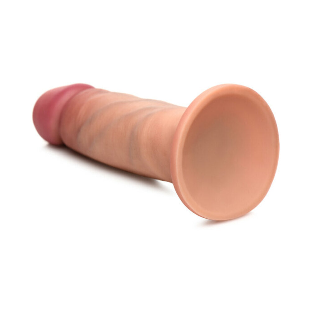 Curve Toys Jock Dual Density Silicone Dildo with Suction Cup – Vanilla