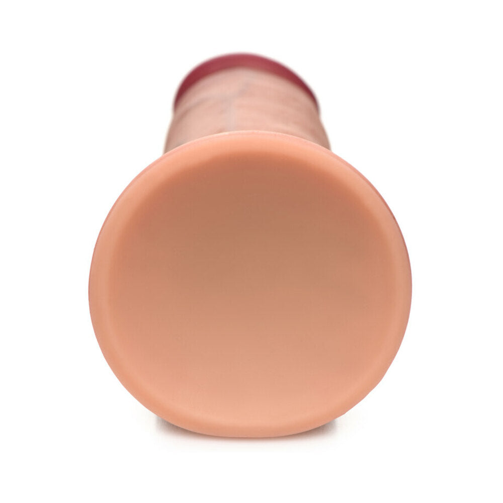 Curve Toys Jock Dual Density 7 in. Silicone Dildo with Suction Cup - Vanilla