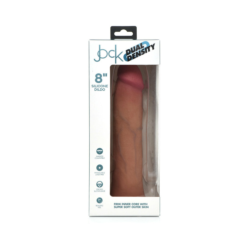 Curve Toys Jock Dual Density Silicone Dildo with Suction Cup – Vanilla/Ivory