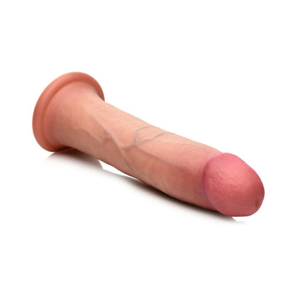 Curve Toys Jock Dual Density Silicone Dildo with Suction Cup – Vanilla/Ivory
