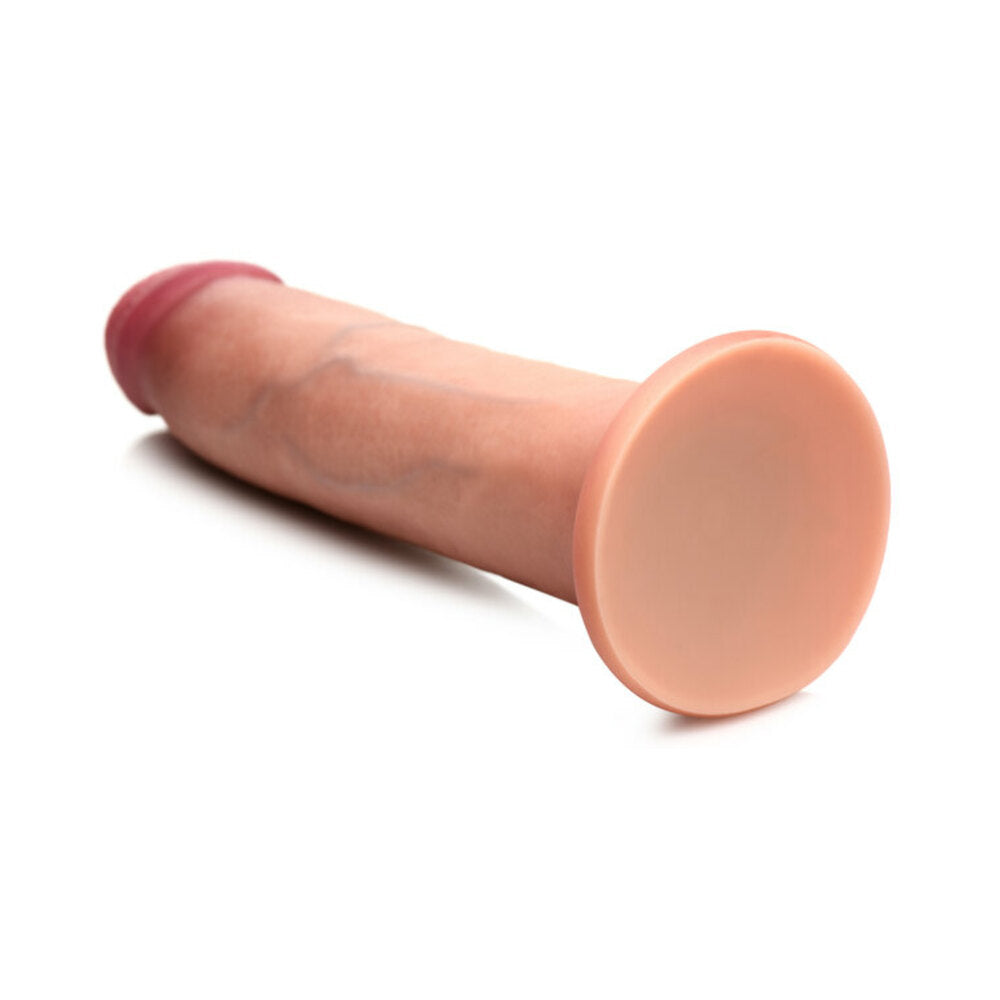Curve Toys Jock Dual Density Silicone Dildo with Suction Cup – Vanilla/Ivory