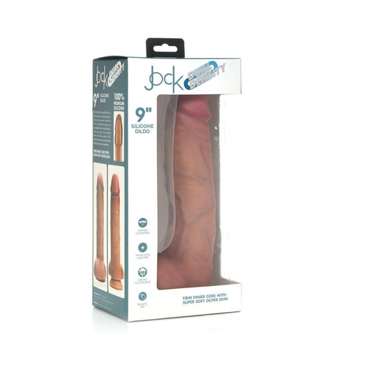 Curve Toys Jock Dual Density Silicone Dildo with Suction Cup – Vanilla