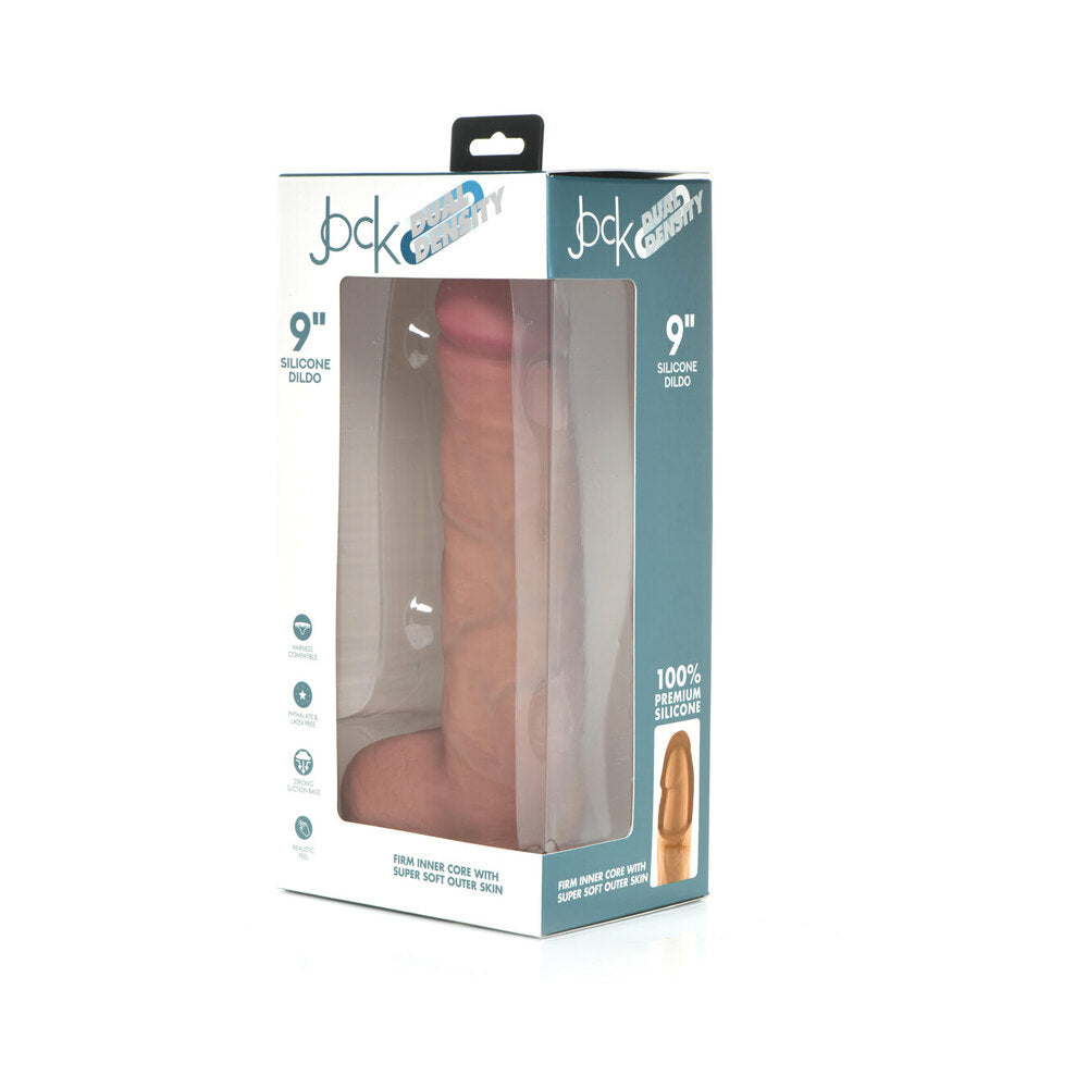 Curve Toys Jock Dual Density Silicone Dildo with Suction Cup – Vanilla