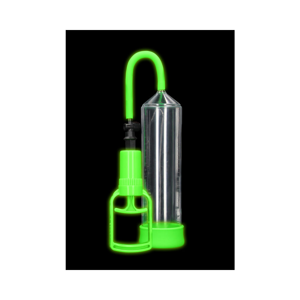 Ouch! Glow in the Dark Comfort Beginner Penis Pump – Neon Green