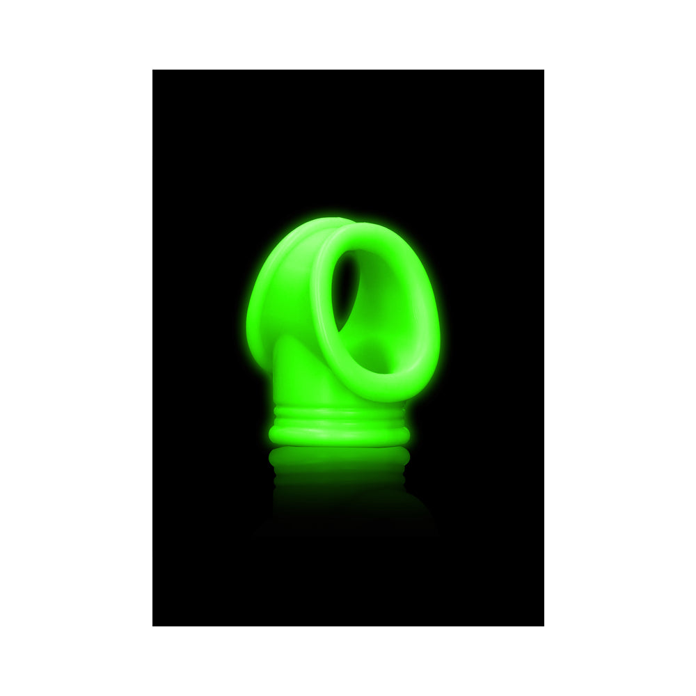 Ouch! Glow in the Dark Cockring & Ball Sling – Neon Green