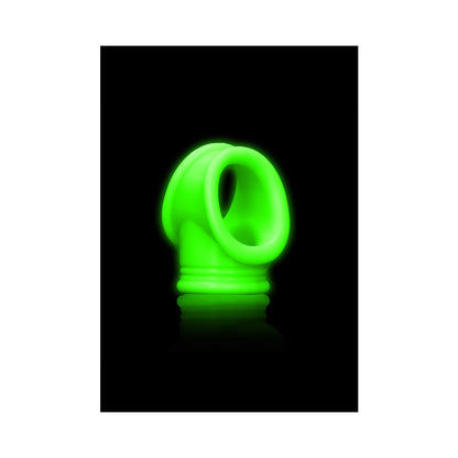 Ouch! Glow in the Dark Cockring & Ball Sling – Neon Green