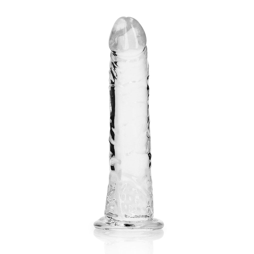 RealRock Crystal Clear Slim Dildo – Clear – 6 in. Insertable Length