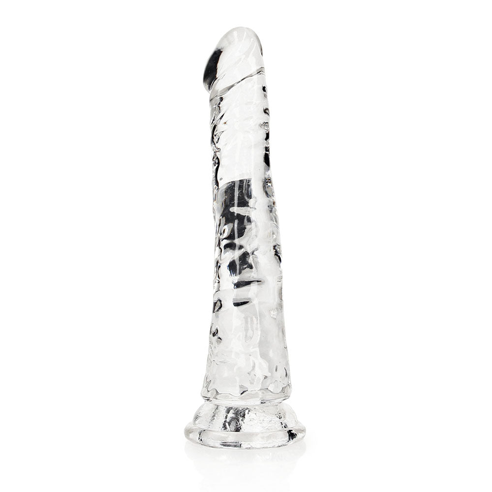 RealRock Crystal Clear Slim Dildo – Clear – 6 in. Insertable Length