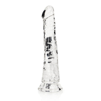RealRock Crystal Clear Slim Dildo – Clear – 6 in. Insertable Length